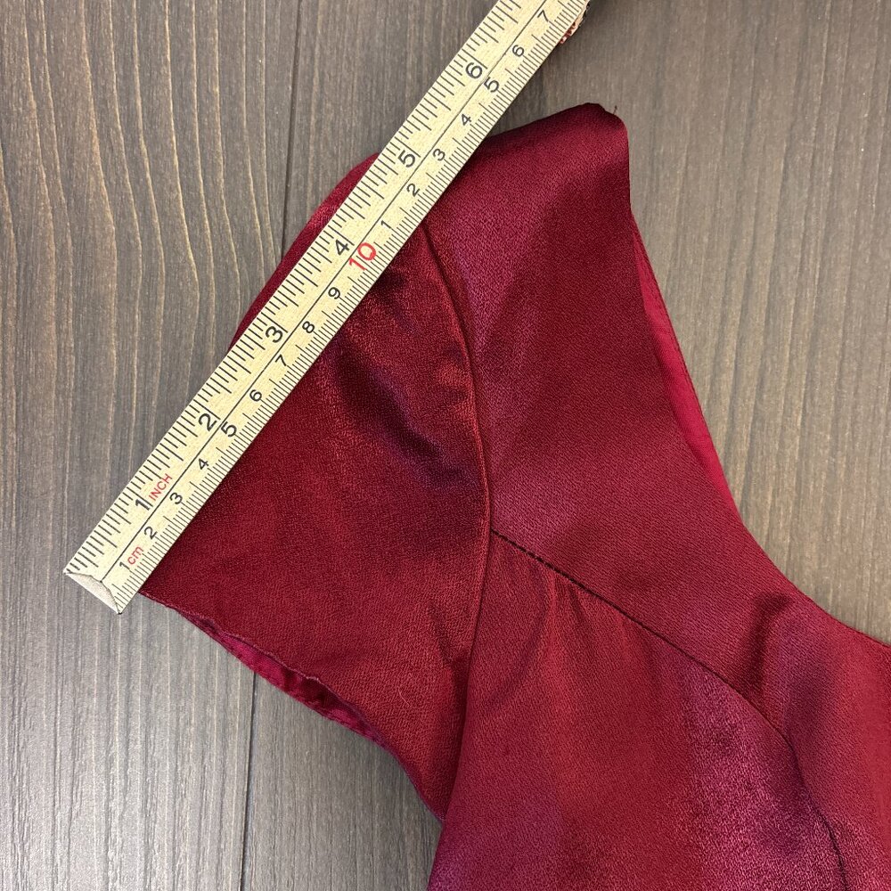 Vintage Burgundy Dress Women’s Size 6 Regency Romantic Castlecore Ren Faire - Picture 12 of 15